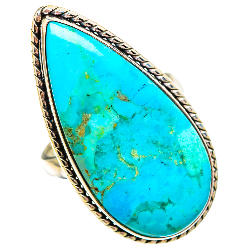 Peruvian Chrysocolla Rings handcrafted by Ana Silver Co - RING117014 - Photo 2