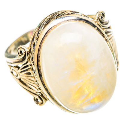 Rainbow Moonstone Rings handcrafted by Ana Silver Co - RING117034 - Photo 2