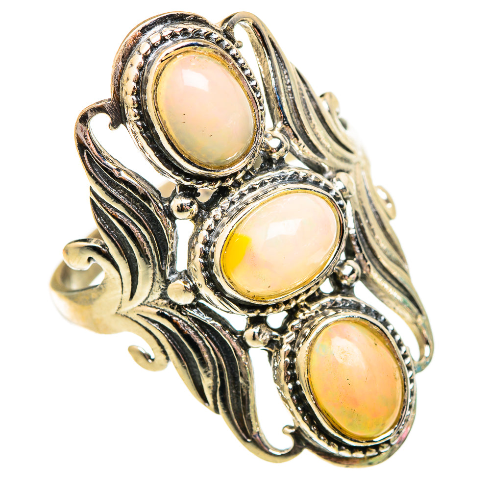 Ethiopian Opal Rings handcrafted by Ana Silver Co - RING117041 - Photo 2