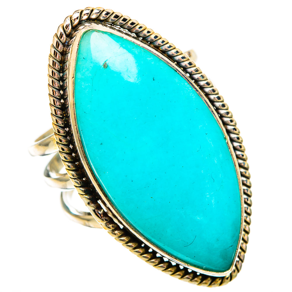 Peruvian Amazonite Rings handcrafted by Ana Silver Co - RING117045 - Photo 2