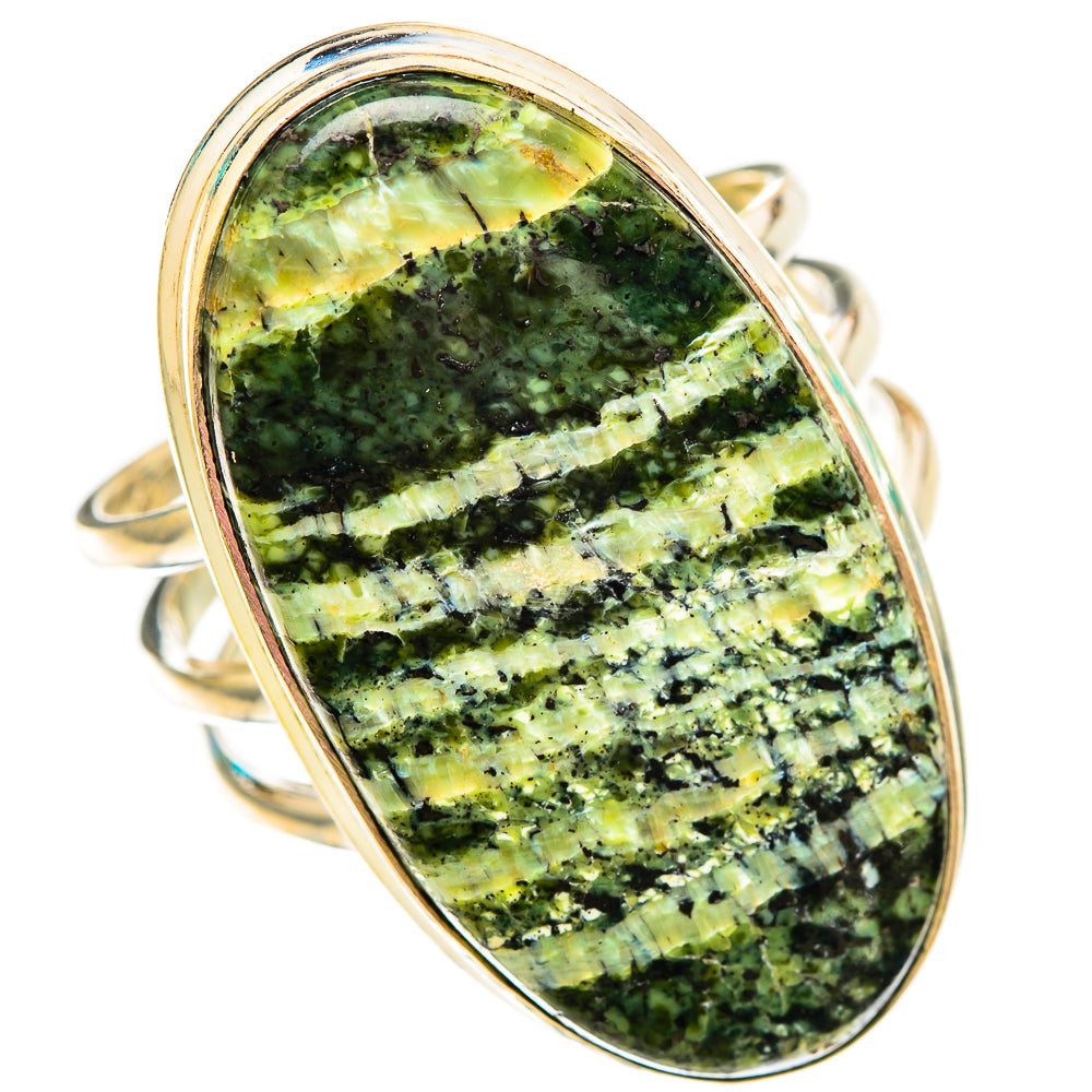 Green Swiss Opal Rings handcrafted by Ana Silver Co - RING117055 - Photo 2
