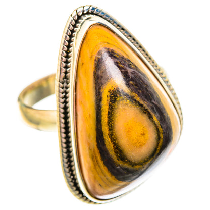 Bumble Bee Jasper Rings handcrafted by Ana Silver Co - RING117057 - Photo 2