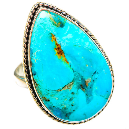 Peruvian Chrysocolla Rings handcrafted by Ana Silver Co - RING117074 - Photo 2