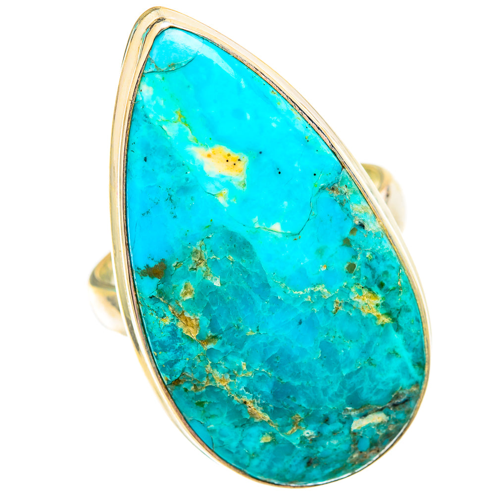 Peruvian Chrysocolla Rings handcrafted by Ana Silver Co - RING117079 - Photo 2