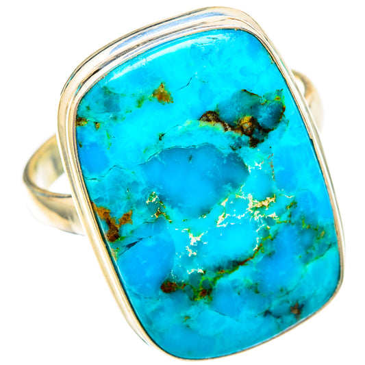 Peruvian Chrysocolla Rings handcrafted by Ana Silver Co - RING117080 - Photo 2