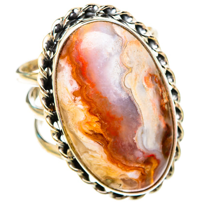 Crazy Lace Agate Rings handcrafted by Ana Silver Co - RING117084 - Photo 2