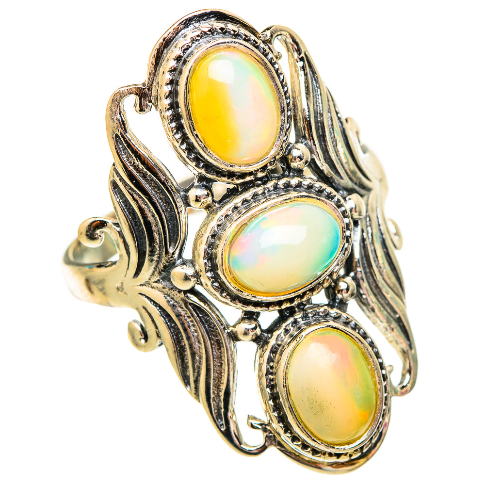 Ethiopian Opal Rings handcrafted by Ana Silver Co - RING117099 - Photo 2