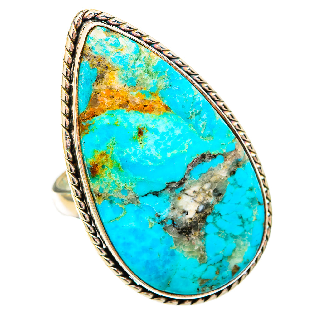 Peruvian Chrysocolla Rings handcrafted by Ana Silver Co - RING117100 - Photo 2