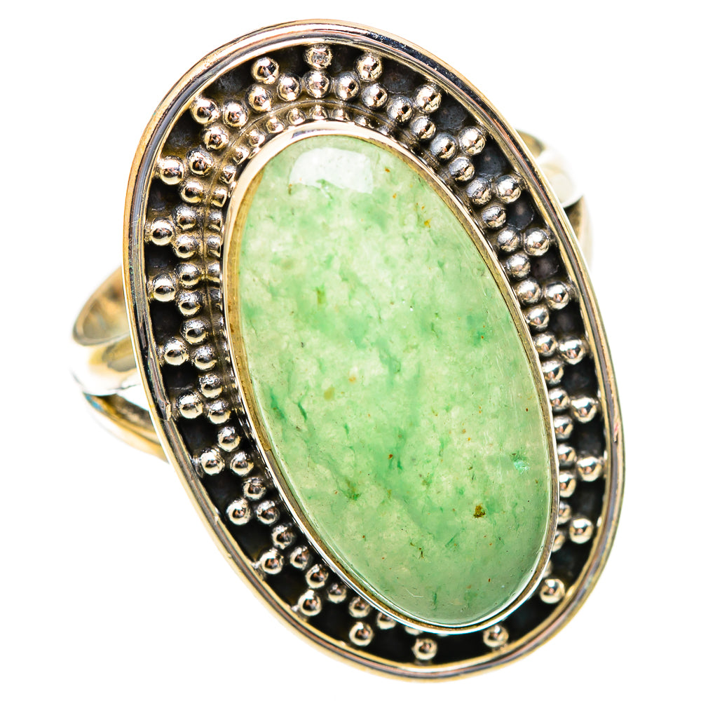 Prehnite Rings handcrafted by Ana Silver Co - RING117109 - Photo 2