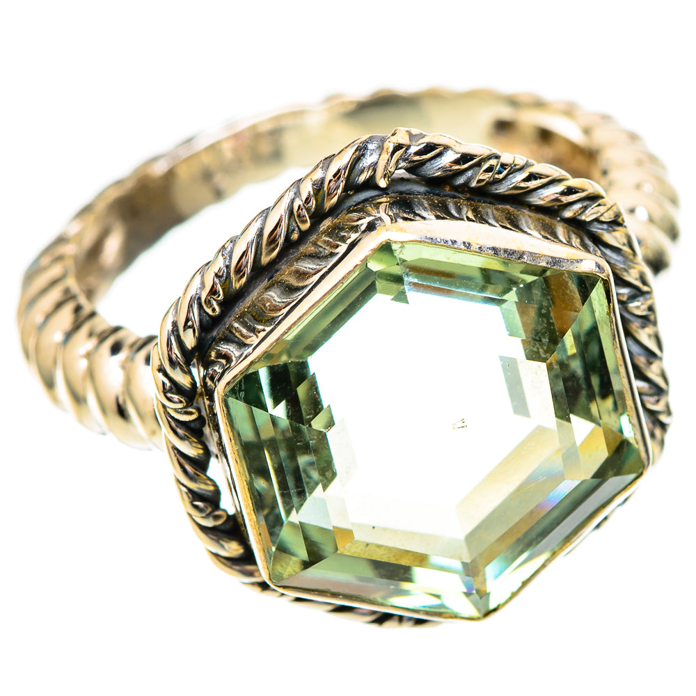Green Amethyst Rings handcrafted by Ana Silver Co - RING117110 - Photo 2