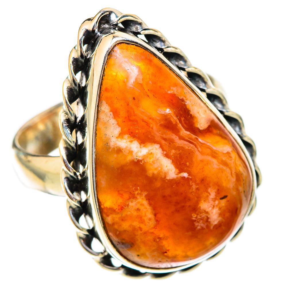 Plume Agate Rings handcrafted by Ana Silver Co - RING117111 - Photo 2