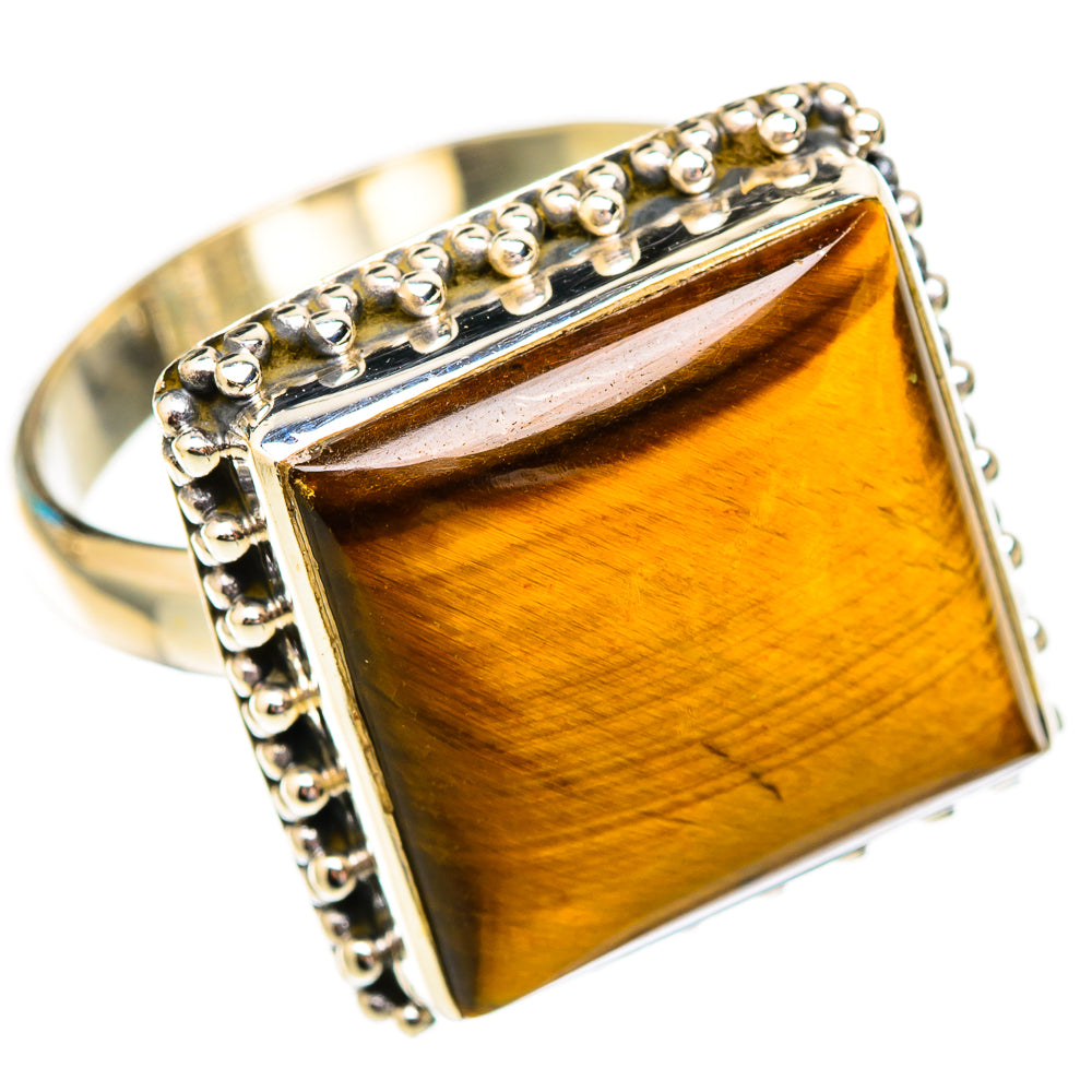 Tiger Eye Rings handcrafted by Ana Silver Co - RING117112 - Photo 2