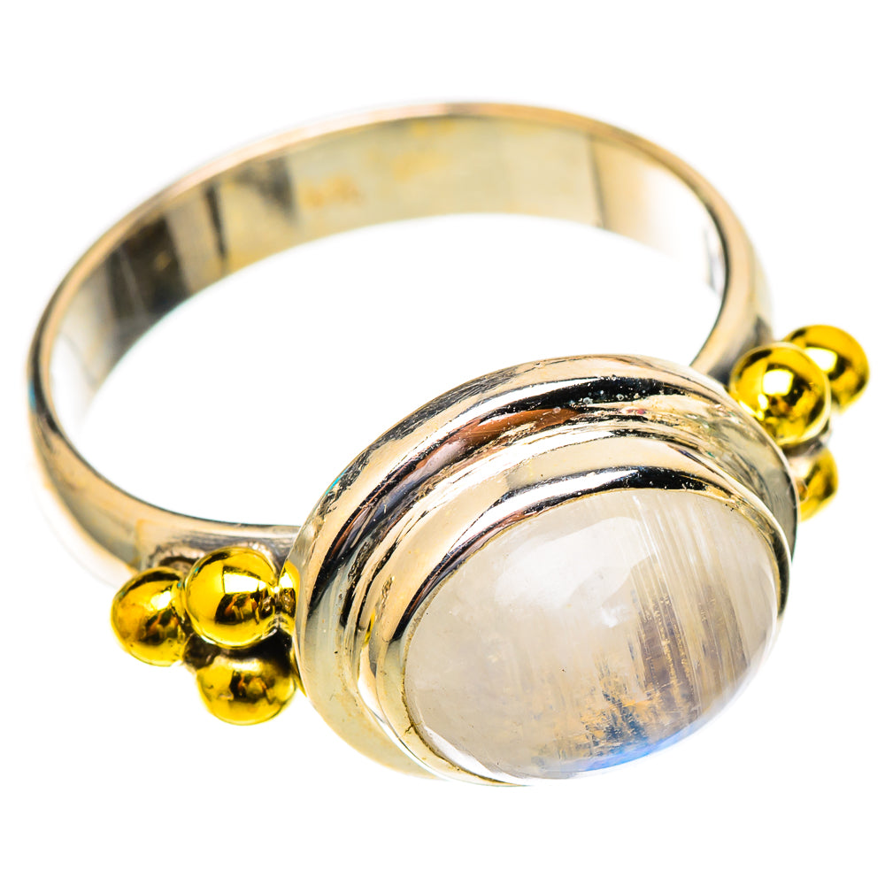 Rainbow Moonstone Rings handcrafted by Ana Silver Co - RING117126 - Photo 2
