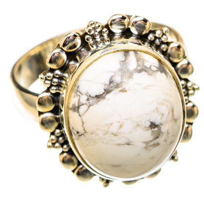 Howlite Rings handcrafted by Ana Silver Co - RING117127 - Photo 2
