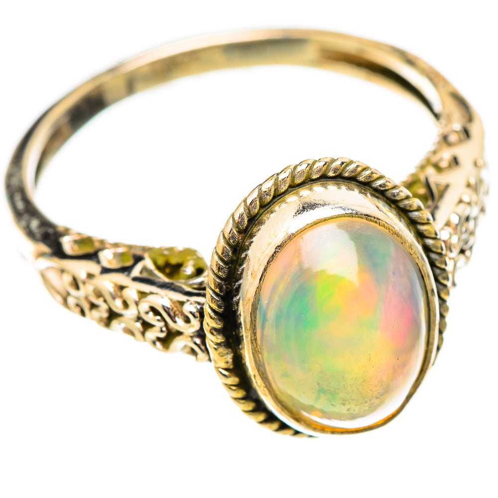 Ethiopian Opal Rings handcrafted by Ana Silver Co - RING117130 - Photo 2