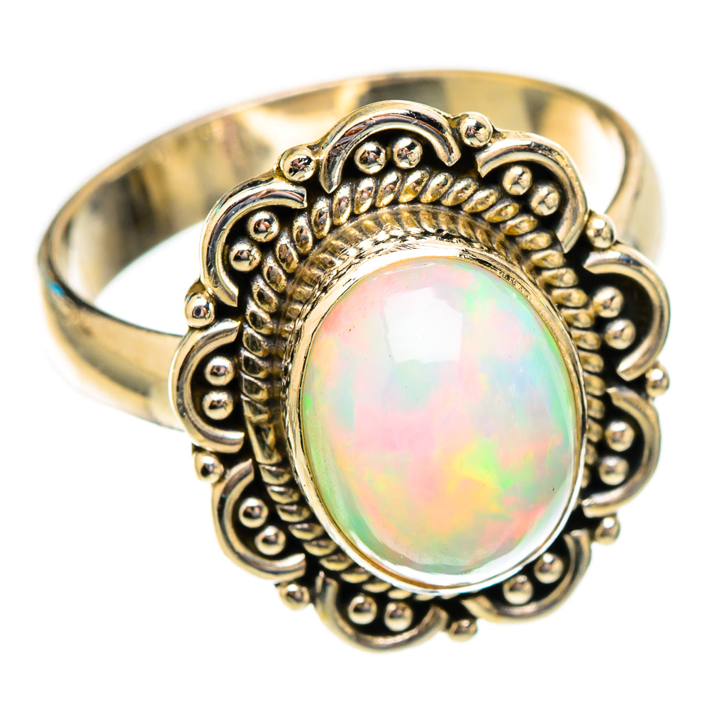 Ethiopian Opal Rings handcrafted by Ana Silver Co - RING117131 - Photo 2