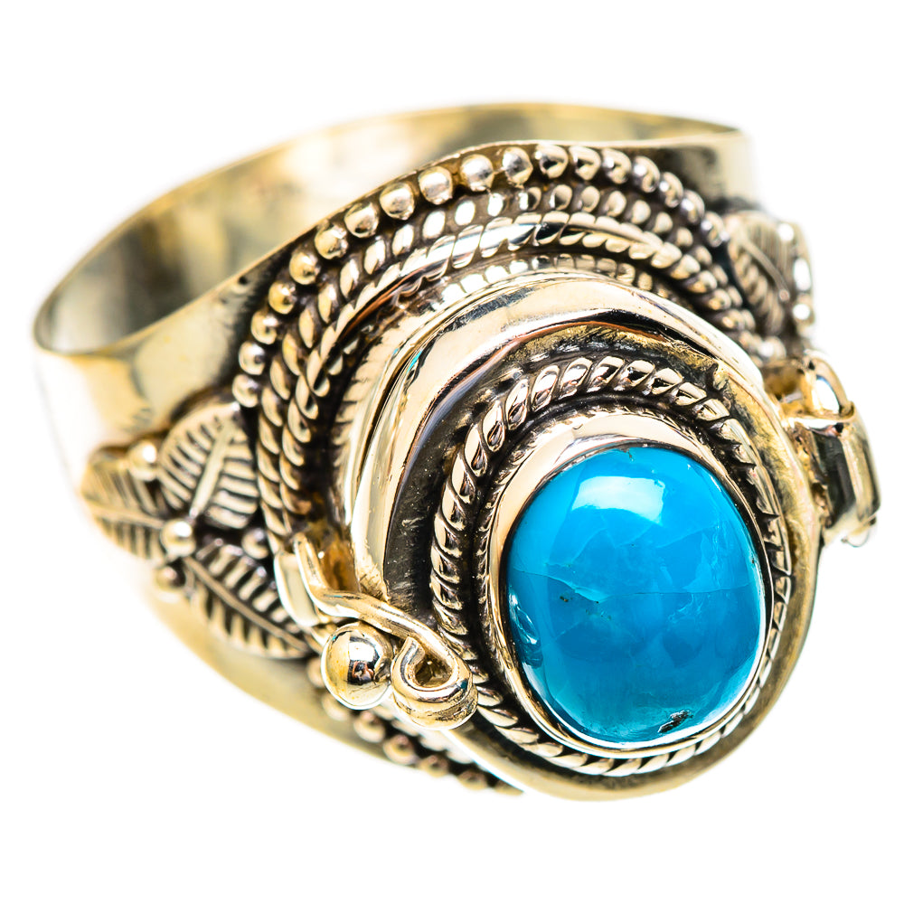 Tibetan Turquoise Rings handcrafted by Ana Silver Co - RING117134 - Photo 2