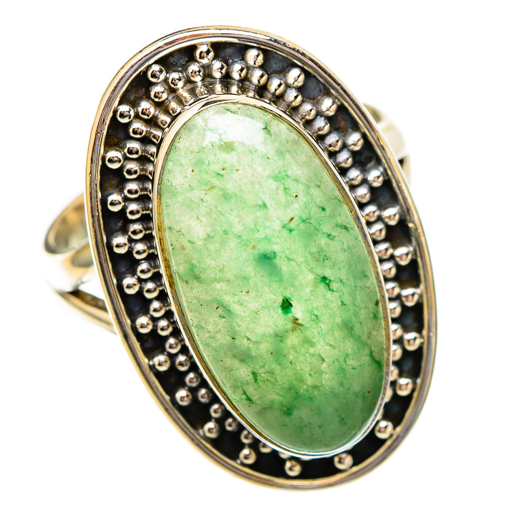 Prehnite Rings handcrafted by Ana Silver Co - RING117138 - Photo 2