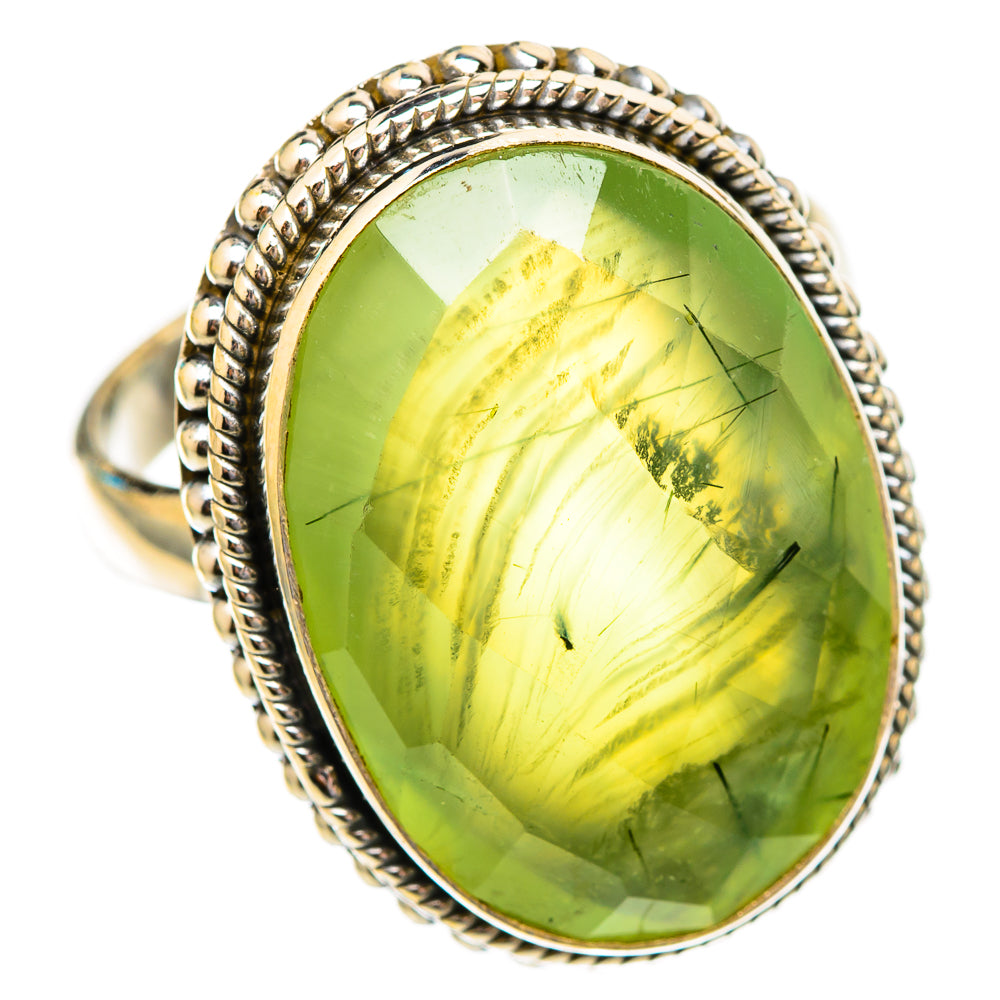 Prehnite Rings handcrafted by Ana Silver Co - RING117139 - Photo 2