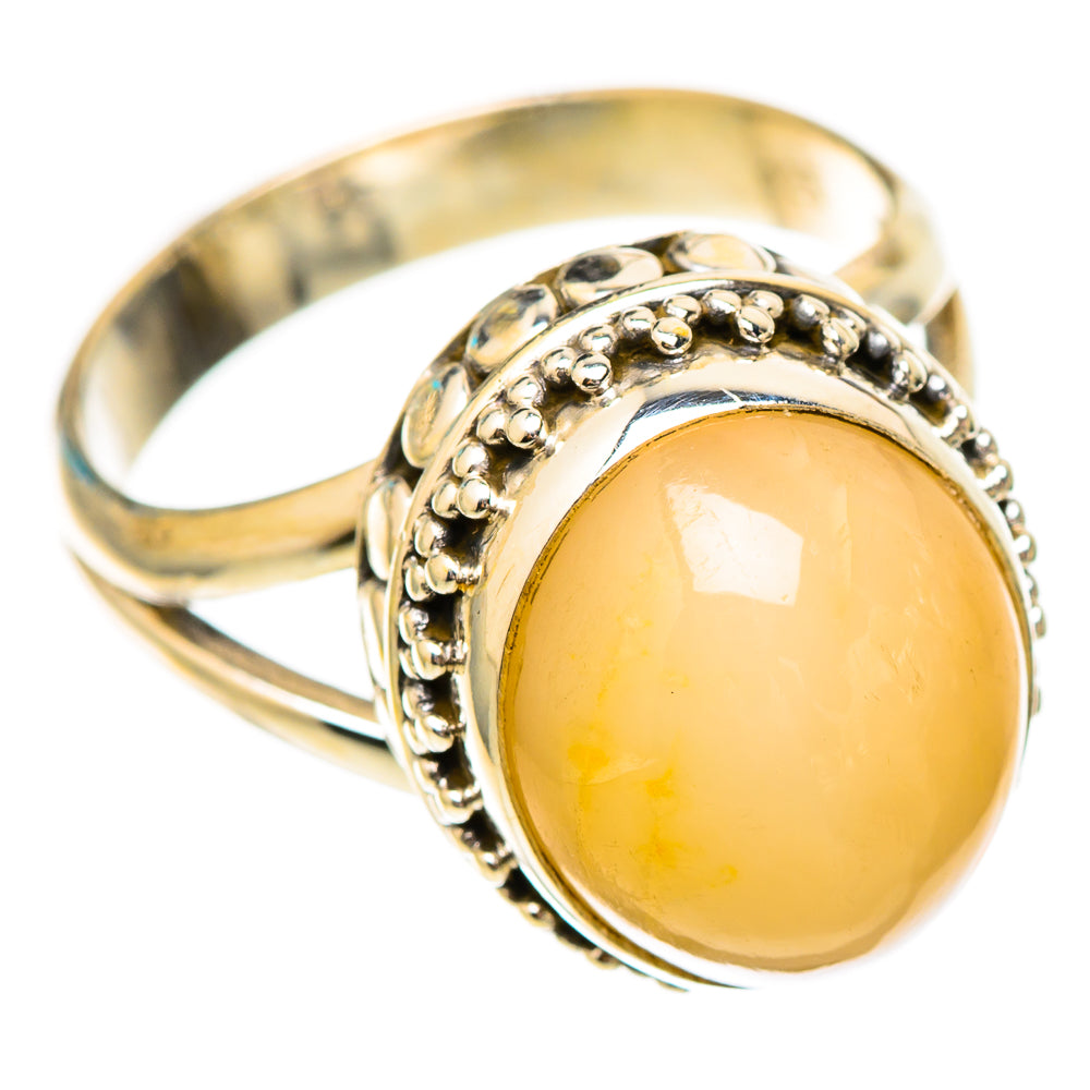 Peach Moonstone Rings handcrafted by Ana Silver Co - RING117141 - Photo 2