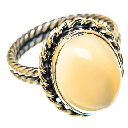 Peach Moonstone Rings handcrafted by Ana Silver Co - RING117152 - Photo 2