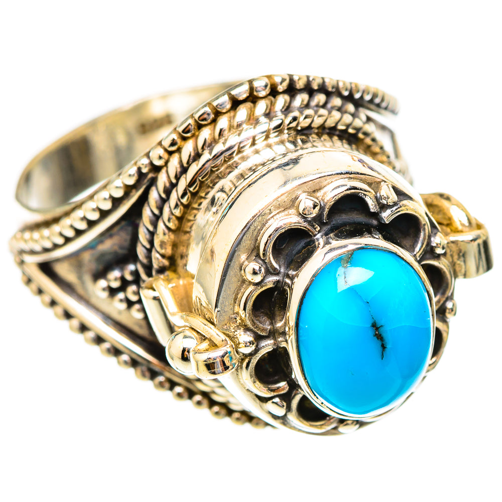 Tibetan Turquoise Rings handcrafted by Ana Silver Co - RING117162 - Photo 2