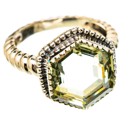 Green Amethyst Rings handcrafted by Ana Silver Co - RING117166 - Photo 2