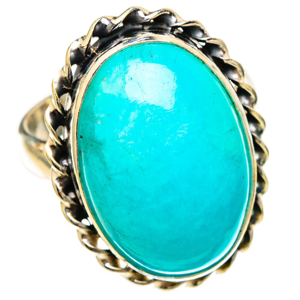 Peruvian Amazonite Rings handcrafted by Ana Silver Co - RING117179 - Photo 2