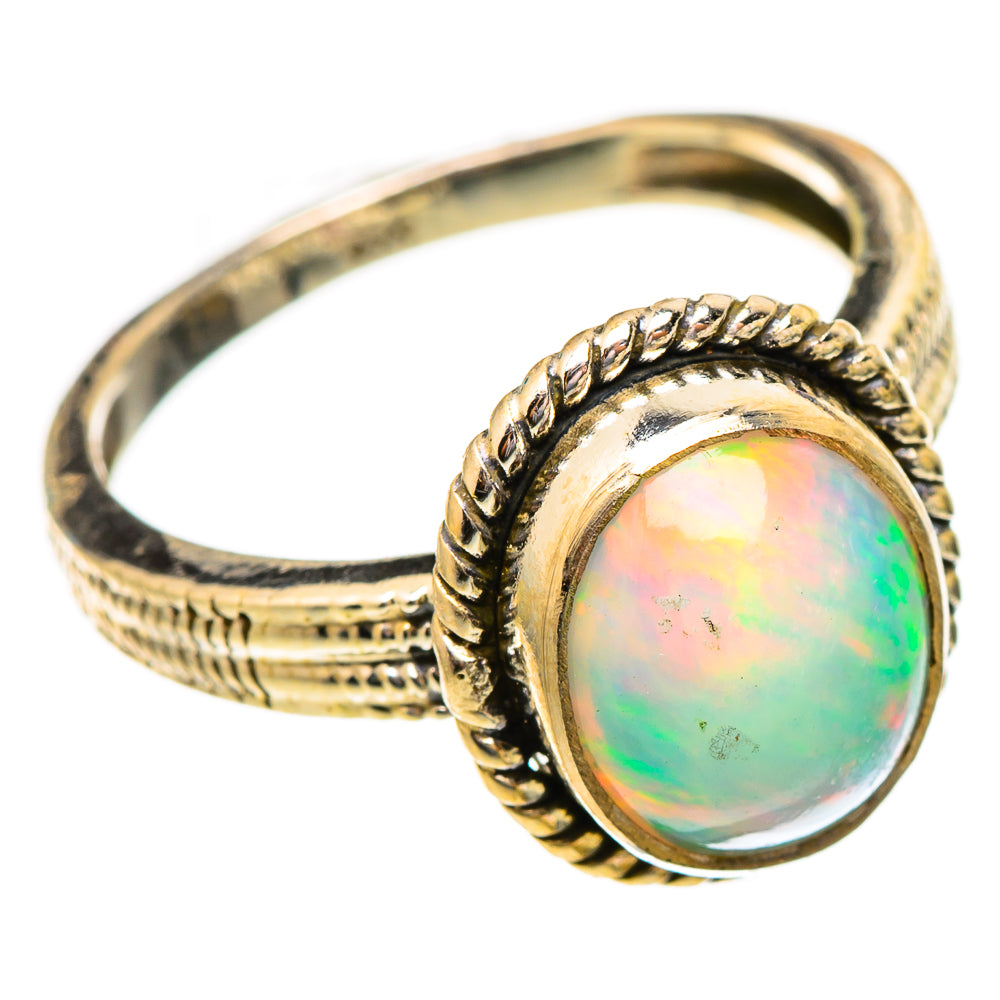 Ethiopian Opal Rings handcrafted by Ana Silver Co - RING117201 - Photo 2