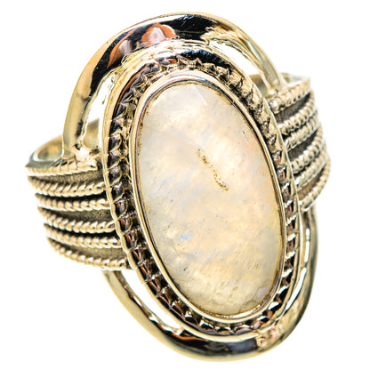 Rainbow Moonstone Rings handcrafted by Ana Silver Co - RING117224 - Photo 2