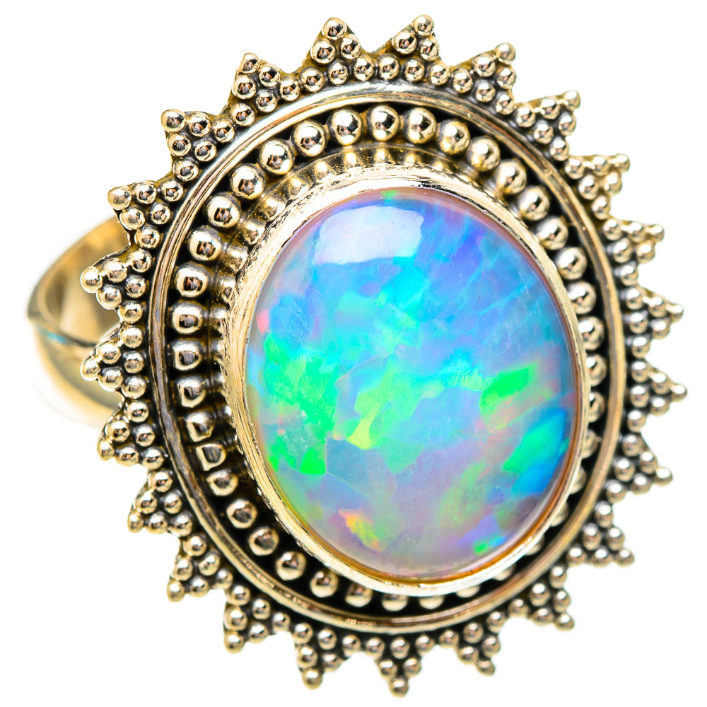 Ethiopian Opal Rings handcrafted by Ana Silver Co - RING117228 - Photo 2