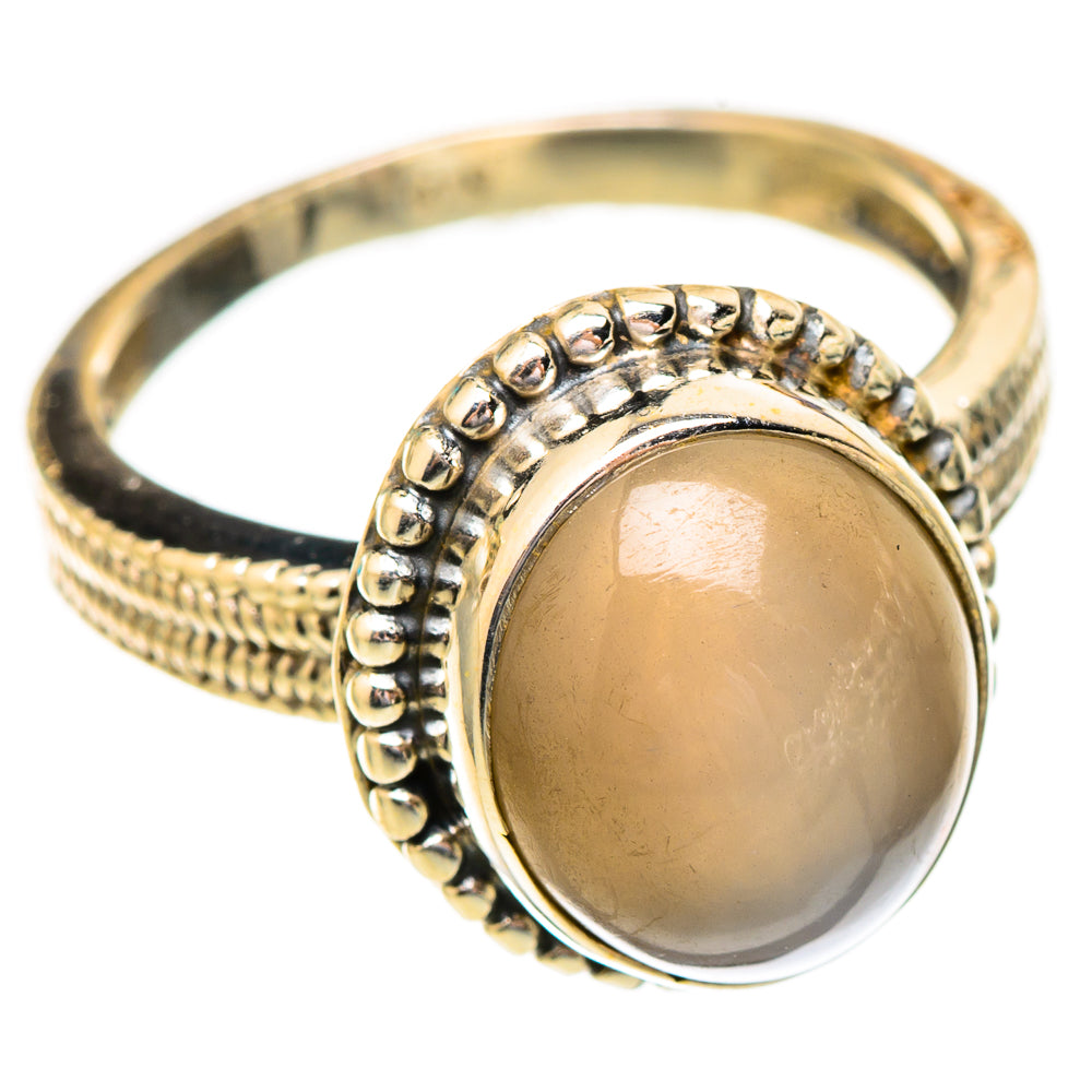 Chocolate Moonstone Rings handcrafted by Ana Silver Co - RING117237 - Photo 2