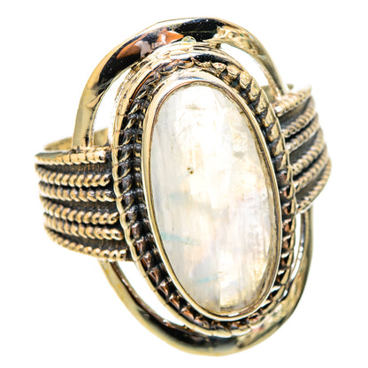 Rainbow Moonstone Rings handcrafted by Ana Silver Co - RING117251 - Photo 2