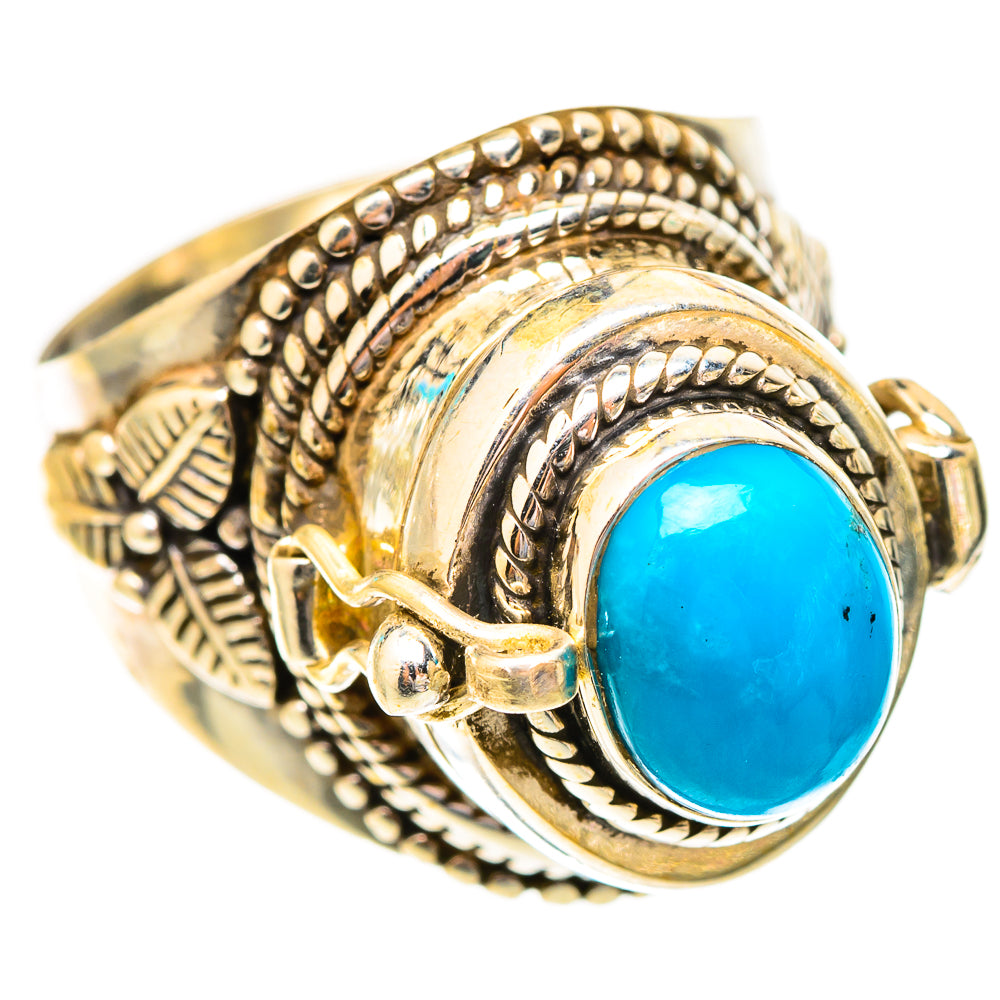 Sleeping Beauty Turquoise Rings handcrafted by Ana Silver Co - RING117262 - Photo 2