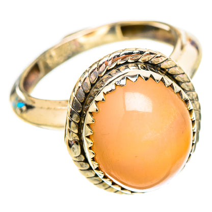 Peach Moonstone Rings handcrafted by Ana Silver Co - RING117265 - Photo 2
