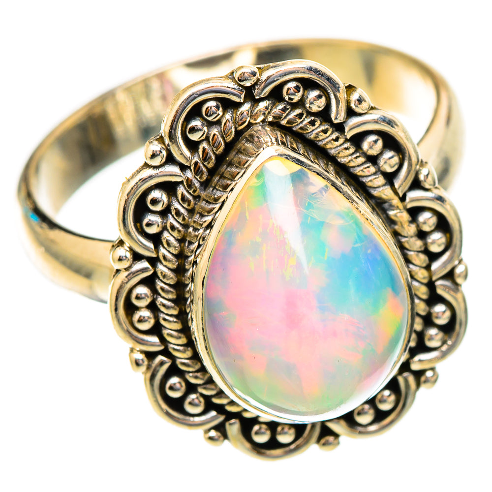 Ethiopian Opal Rings handcrafted by Ana Silver Co - RING117280 - Photo 2