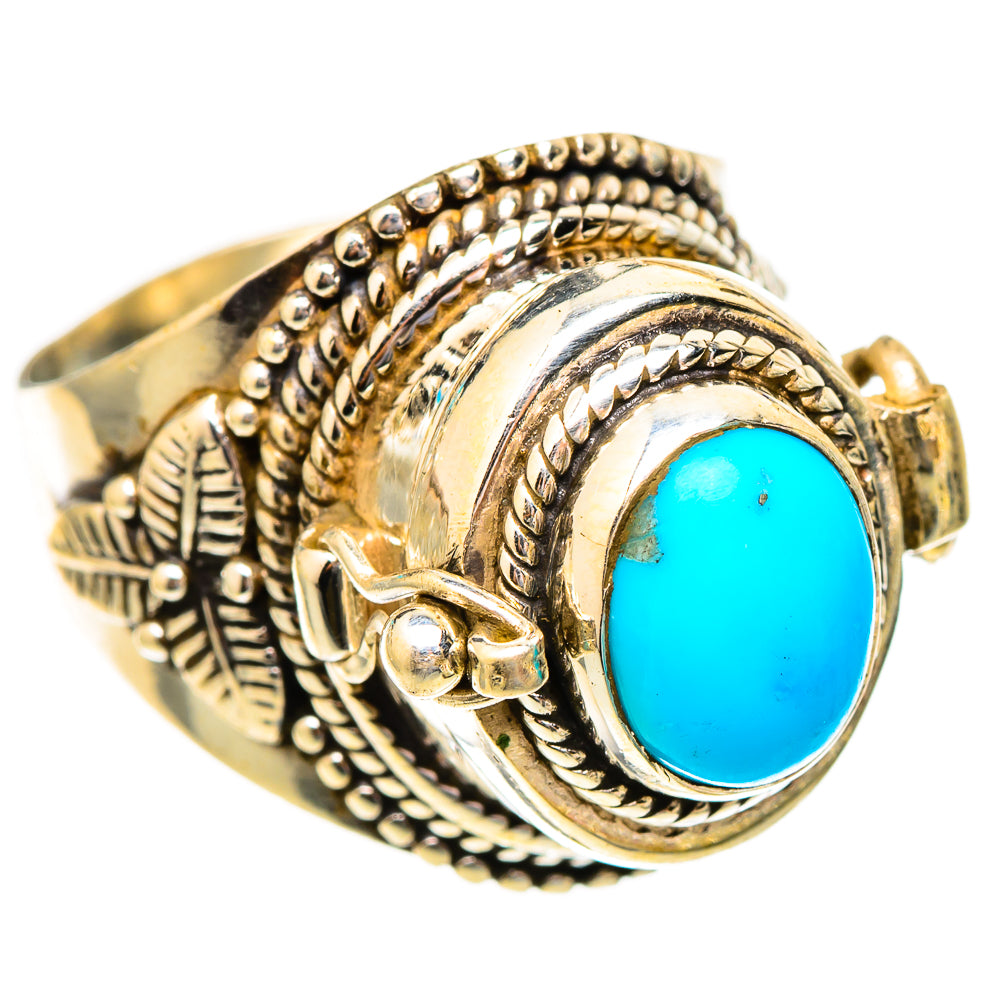 Sleeping Beauty Turquoise Rings handcrafted by Ana Silver Co - RING117282 - Photo 2