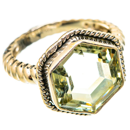 Green Amethyst Rings handcrafted by Ana Silver Co - RING117289 - Photo 2