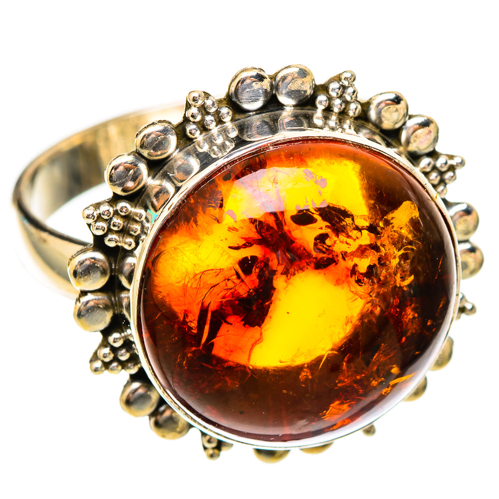 Baltic Amber Rings handcrafted by Ana Silver Co - RING117292 - Photo 2
