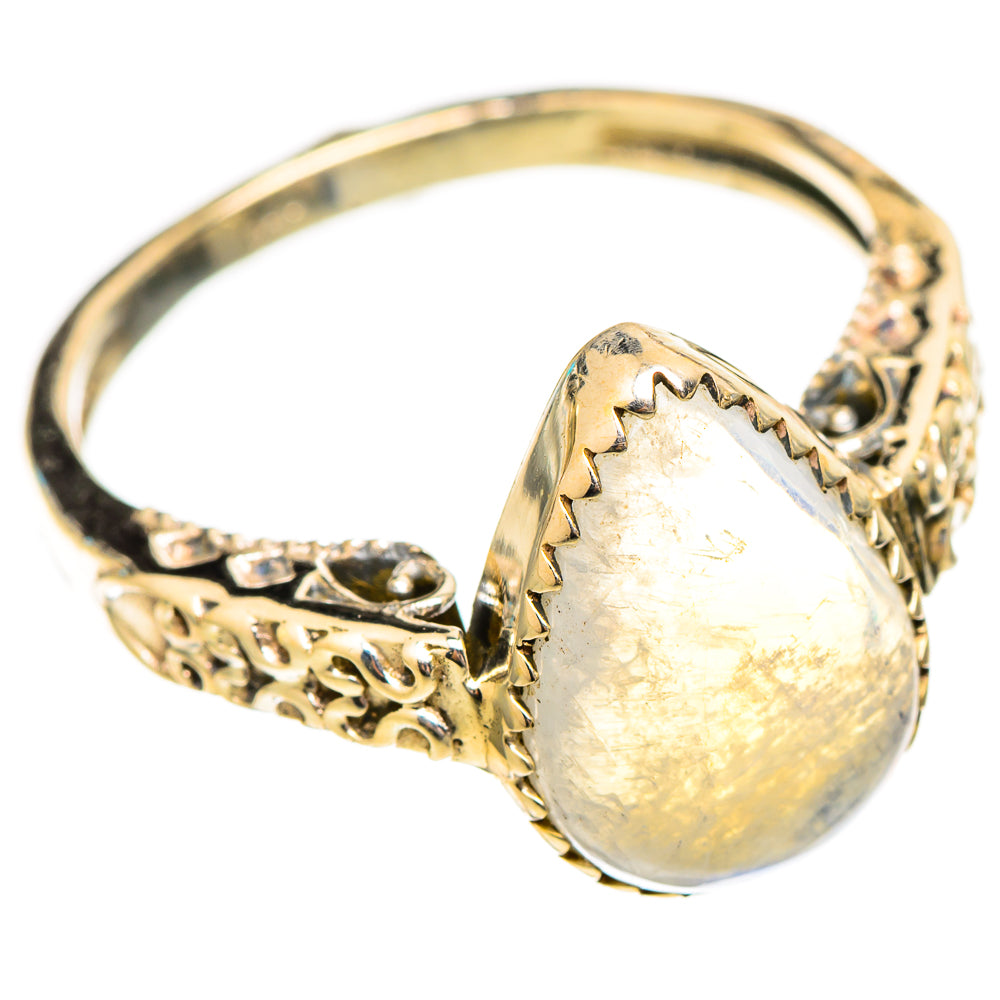 Rainbow Moonstone Rings handcrafted by Ana Silver Co - RING117302 - Photo 2