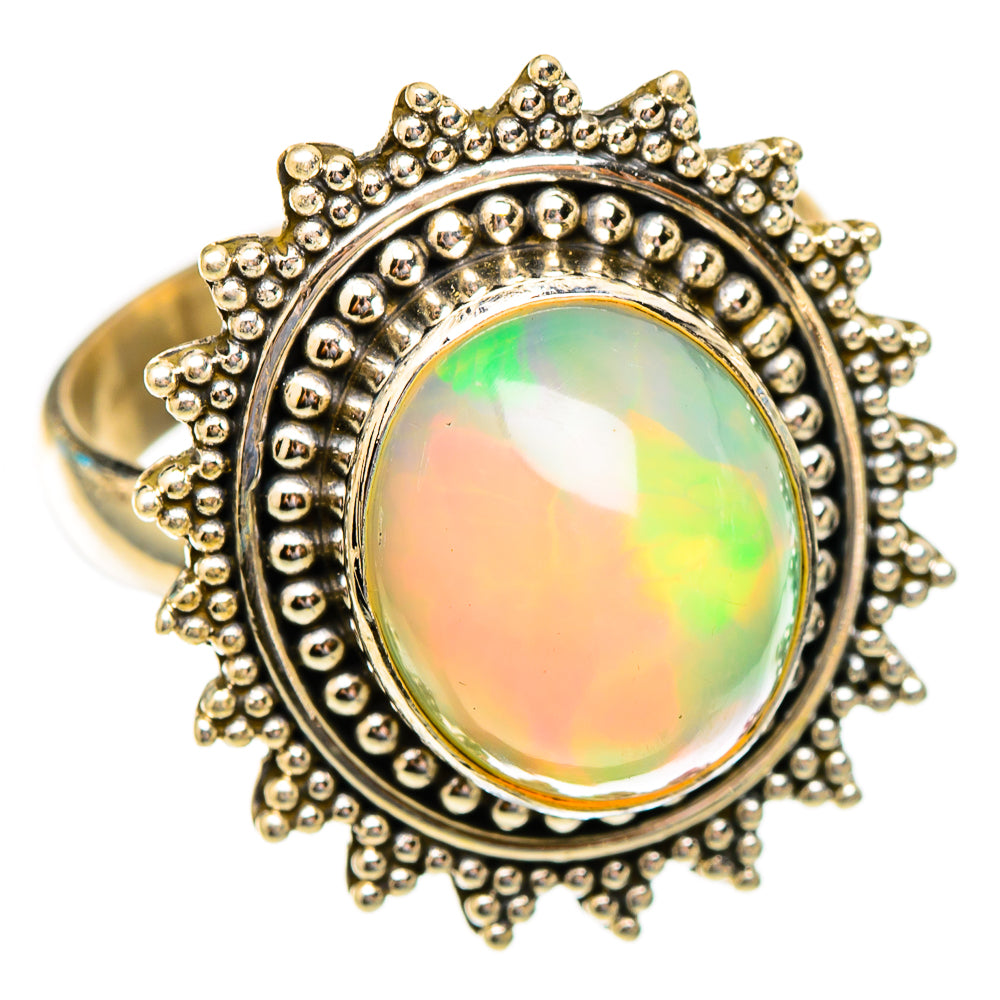 Ethiopian Opal Rings handcrafted by Ana Silver Co - RING117308 - Photo 2