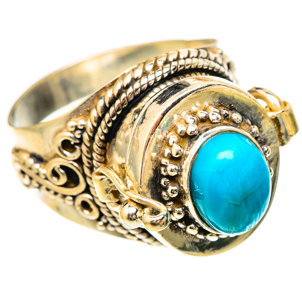 Sleeping Beauty Turquoise Rings handcrafted by Ana Silver Co - RING117311 - Photo 2