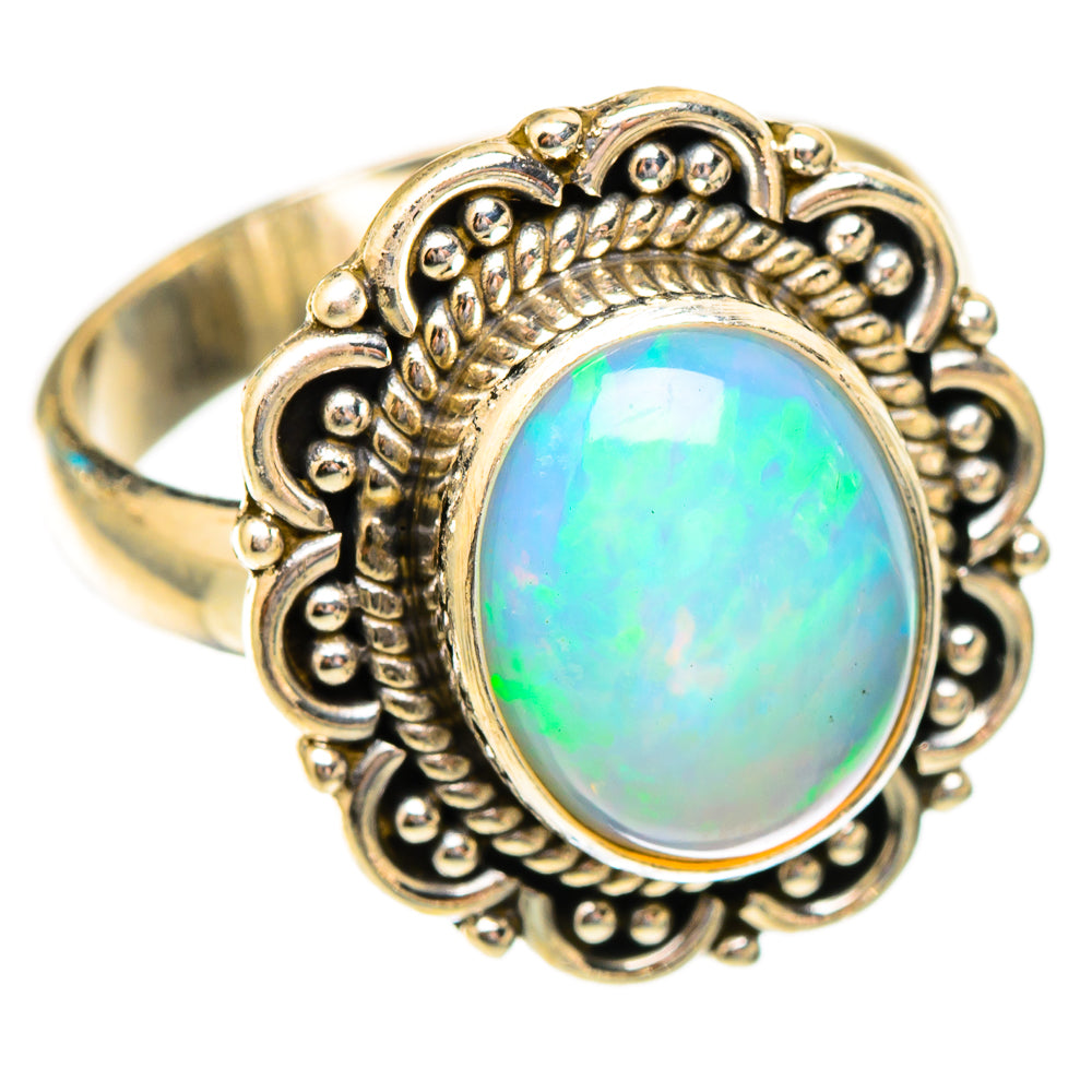 Ethiopian Opal Rings handcrafted by Ana Silver Co - RING117333 - Photo 2