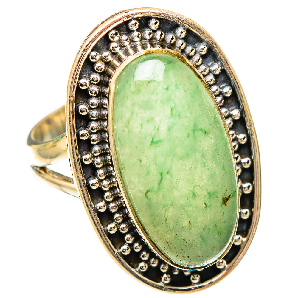 Prehnite Rings handcrafted by Ana Silver Co - RING117338 - Photo 2