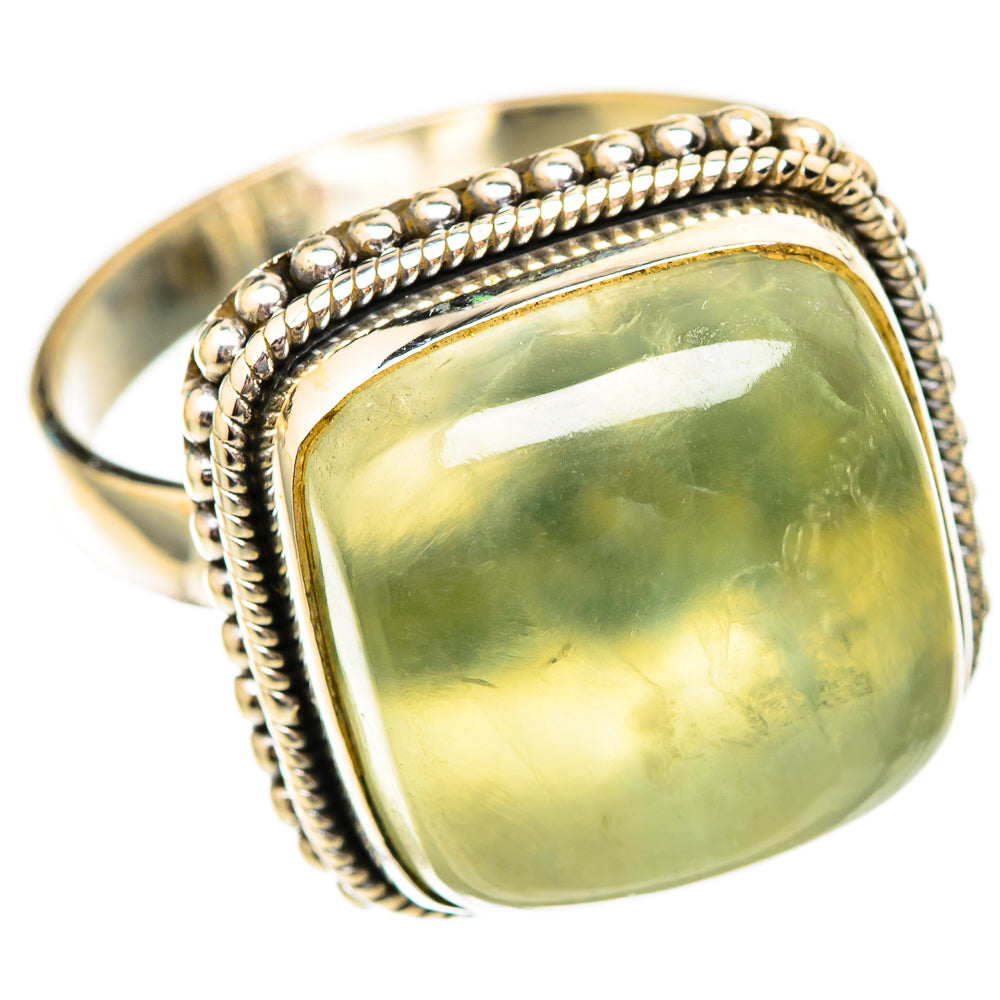 Prehnite Rings handcrafted by Ana Silver Co - RING117339 - Photo 2