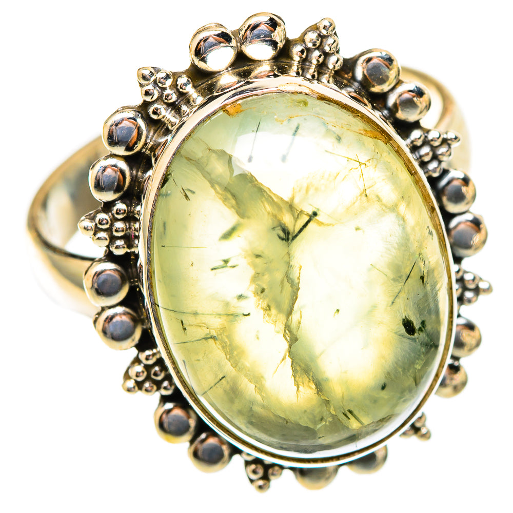 Prehnite Rings handcrafted by Ana Silver Co - RING117340 - Photo 2