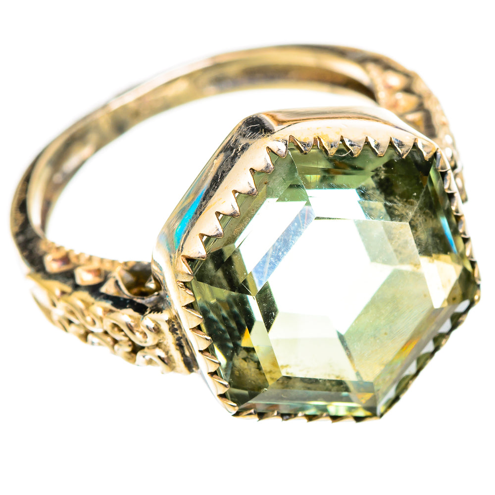 Green Amethyst Rings handcrafted by Ana Silver Co - RING117341 - Photo 2