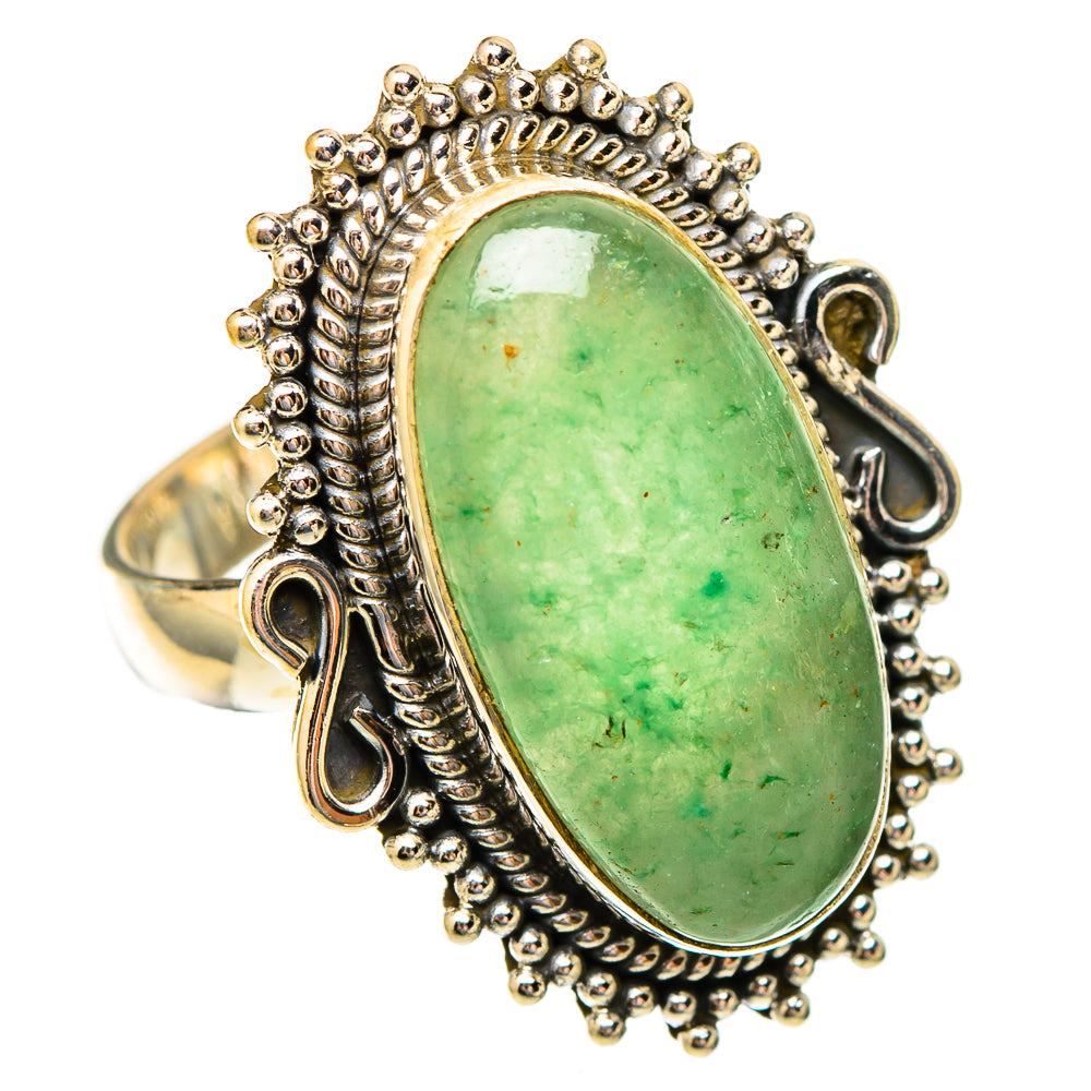 Prehnite Rings handcrafted by Ana Silver Co - RING117342 - Photo 2