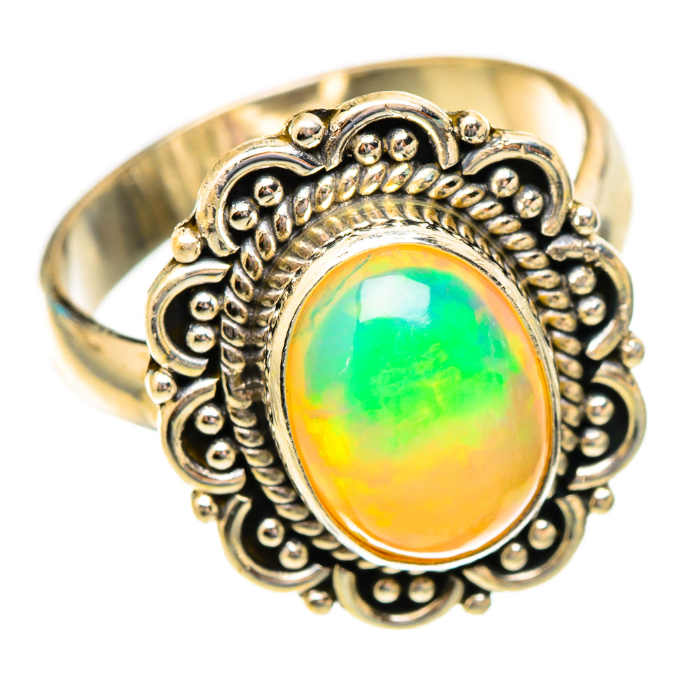 Ethiopian Opal Rings handcrafted by Ana Silver Co - RING117358 - Photo 2