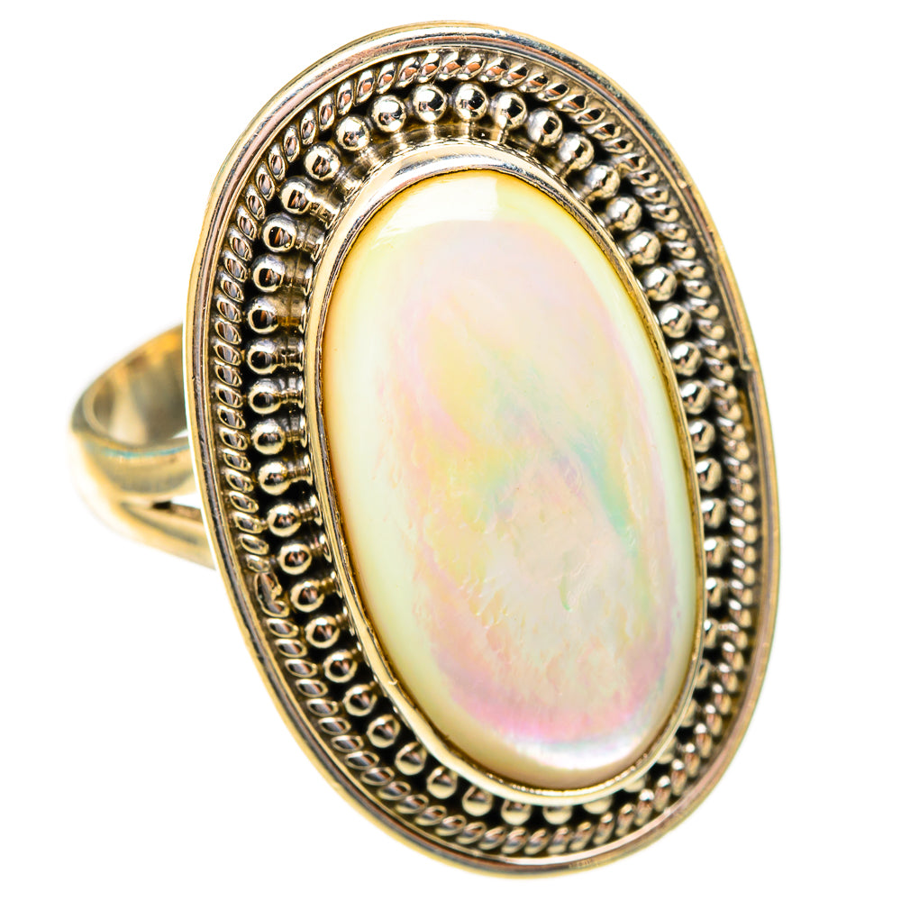 Mother Of Pearl Rings handcrafted by Ana Silver Co - RING117373 - Photo 2